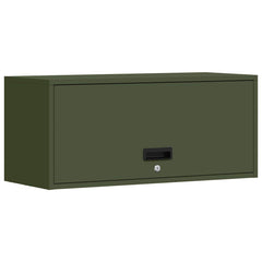vidaXL Wall Cabinet for Garage with Gas-lift Door Olive green 2