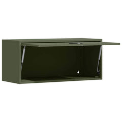 vidaXL Wall Cabinet for Garage with Gas-lift Door Olive green 5