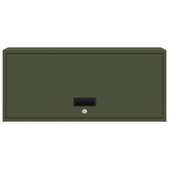 vidaXL Wall Cabinet for Garage with Gas-lift Door Olive green 6