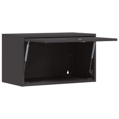 vidaXL Wall Cabinet for Garage with Gas-lift Door Black 5