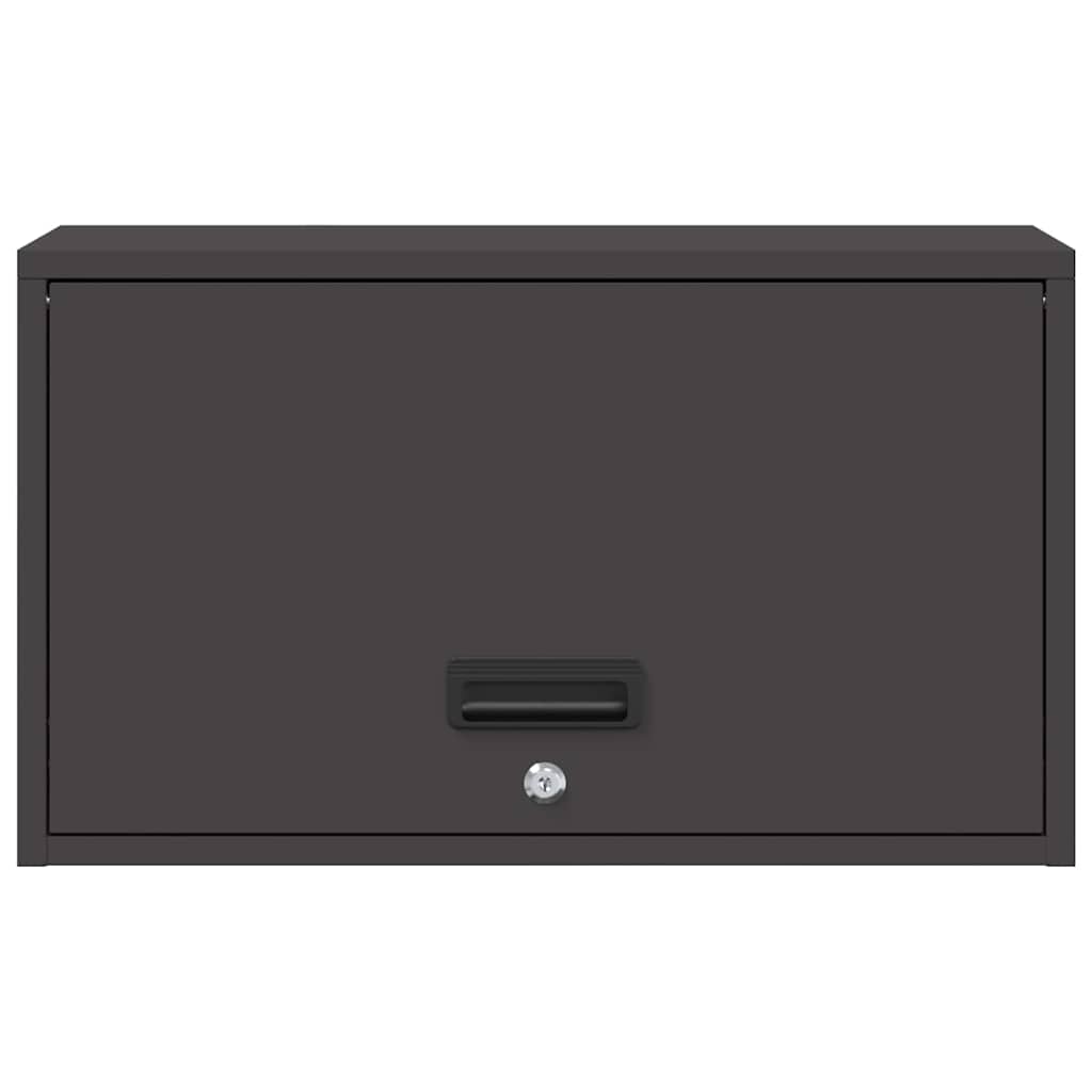 vidaXL Wall Cabinet for Garage with Gas-lift Door Black 6