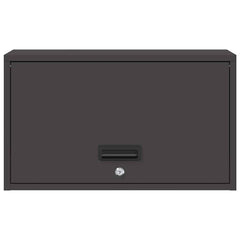 vidaXL Wall Cabinet for Garage with Gas-lift Door Black 6
