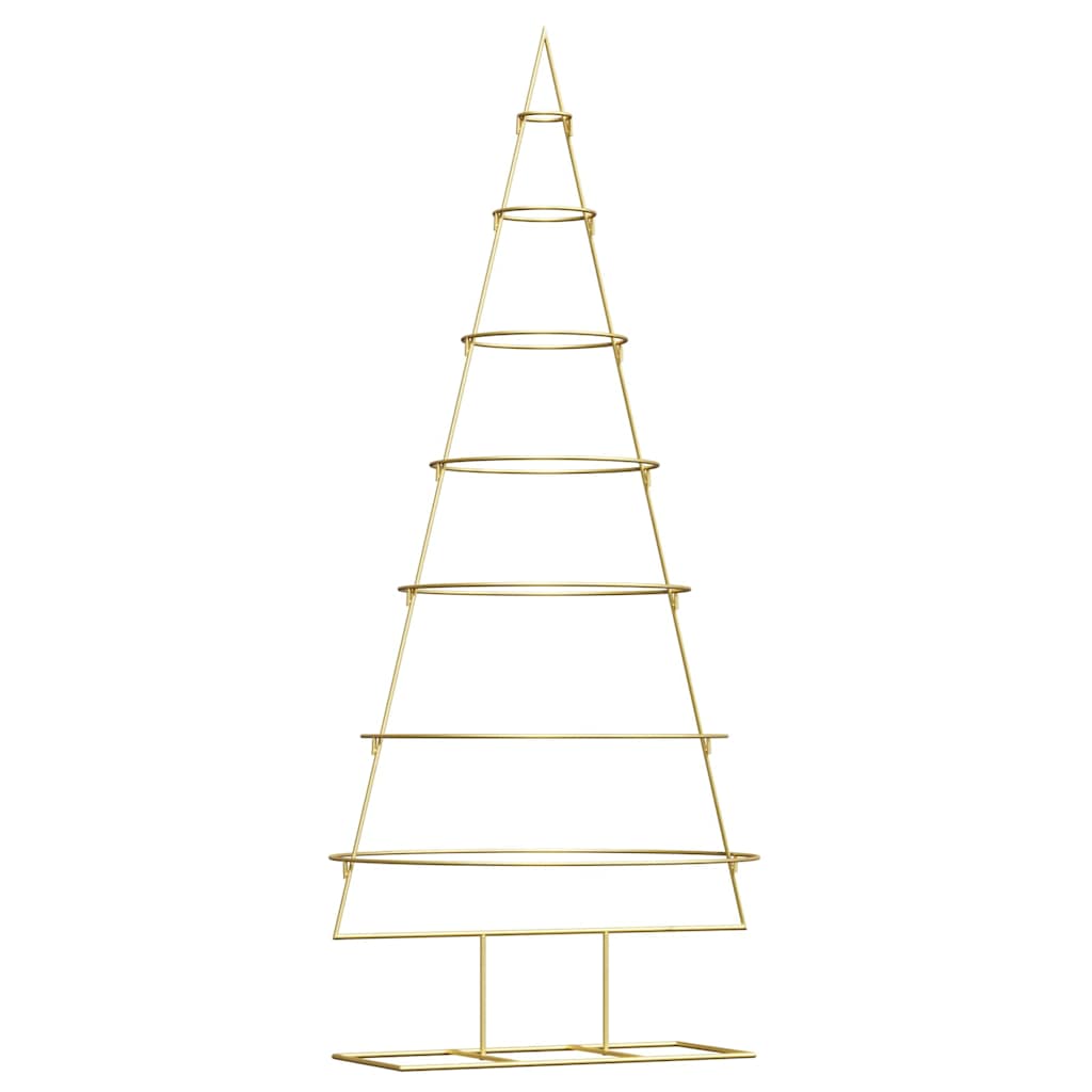vidaXL Metal Christmas Tree with Stand Gold 180 cm Powder-coated steel 2