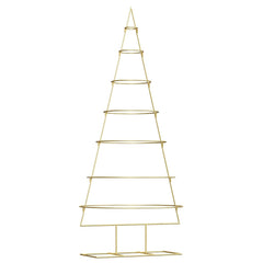 vidaXL Metal Christmas Tree with Stand Gold 180 cm Powder-coated steel 2