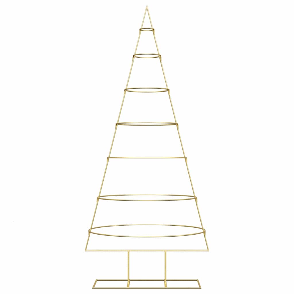 vidaXL Metal Christmas Tree with Stand Gold 180 cm Powder-coated steel 5