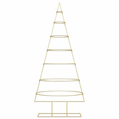 vidaXL Metal Christmas Tree with Stand Gold 180 cm Powder-coated steel 5