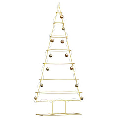 vidaXL Metal Christmas Tree with Stand Gold 180 cm Powder-coated steel 3