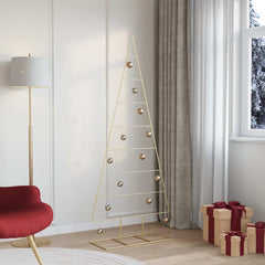vidaXL Metal Christmas Tree Gold 181 cm Powder-coated steel 1