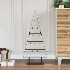 Metal Christmas Tree with Triangle Stand KUOPIO Steel Black 90 cm