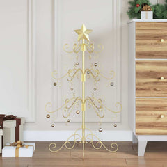 Metal Christmas Tree KUOPIO Steel Gold 90 cm
