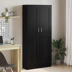 Highboard 82.5x30.5x185 cm Engineered Wood Black oak
