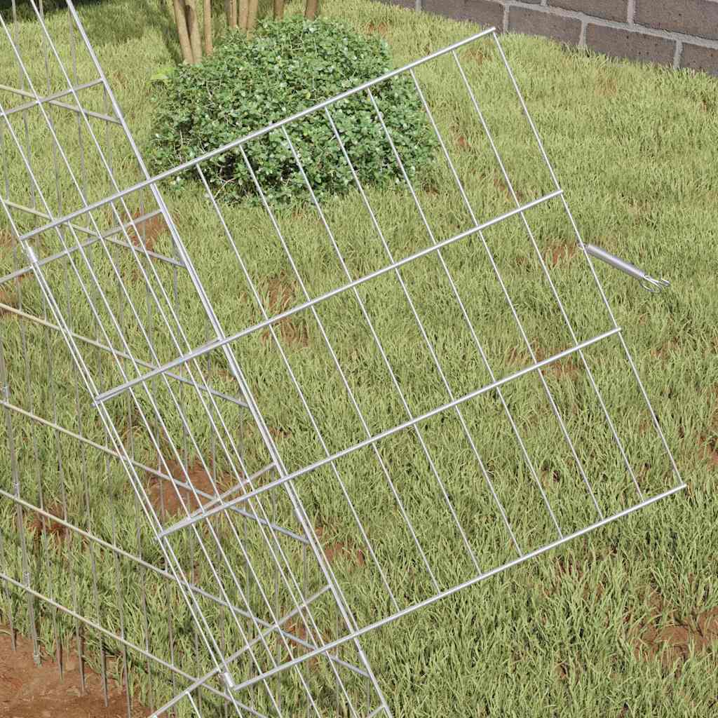 vidaXL Chicken Cage Silver 110 x 100 x 85 cm Galvanised Steel 4