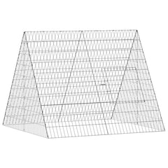 vidaXL Chicken Cage Silver 110 x 100 x 85 cm Galvanised Steel 2