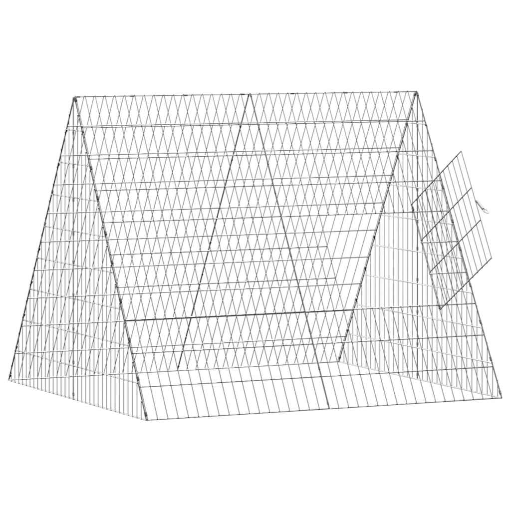 vidaXL Chicken Cage Silver 110 x 100 x 85 cm Galvanised Steel 5