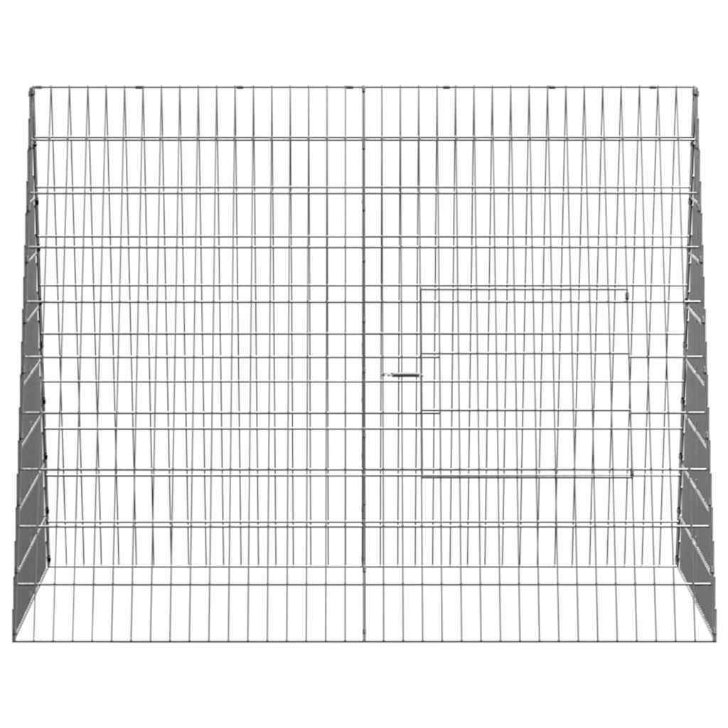 vidaXL Chicken Cage Silver 110 x 100 x 85 cm Galvanised Steel 6