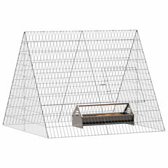 vidaXL Chicken Cage Silver 110 x 100 x 85 cm Galvanised Steel 3