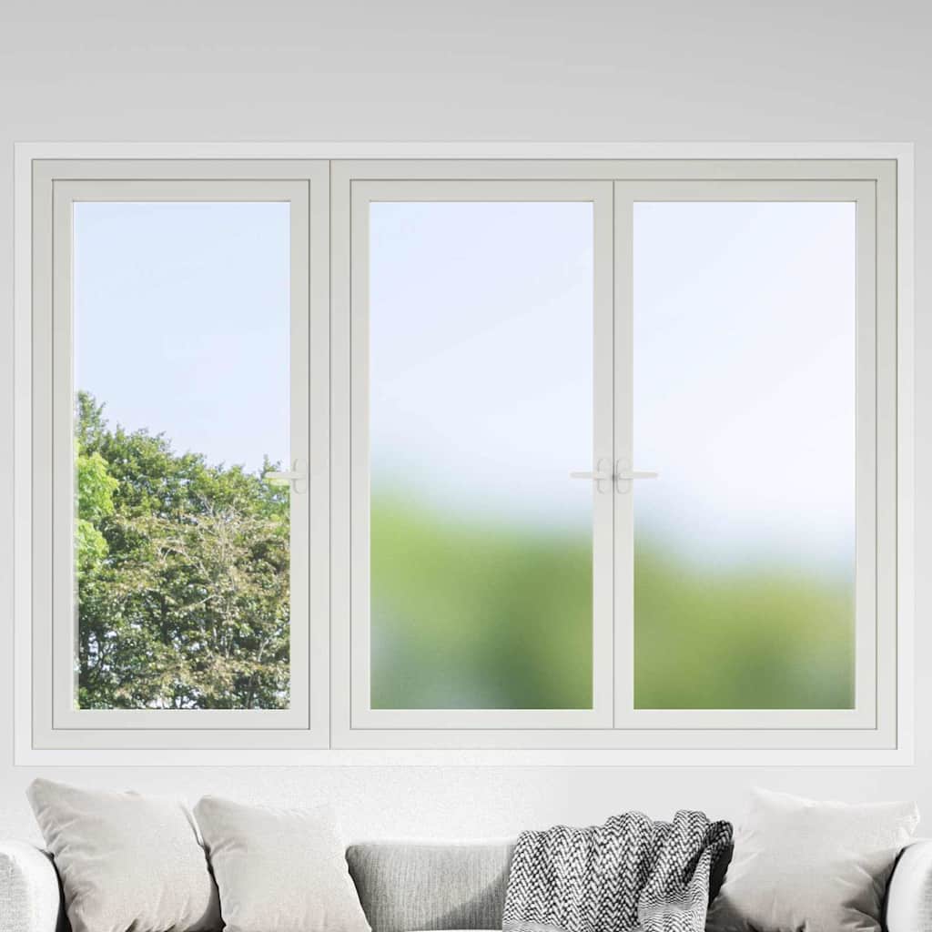vidaXL Static Window Film Frosted Grey 90 x 2000 cm PVC 1