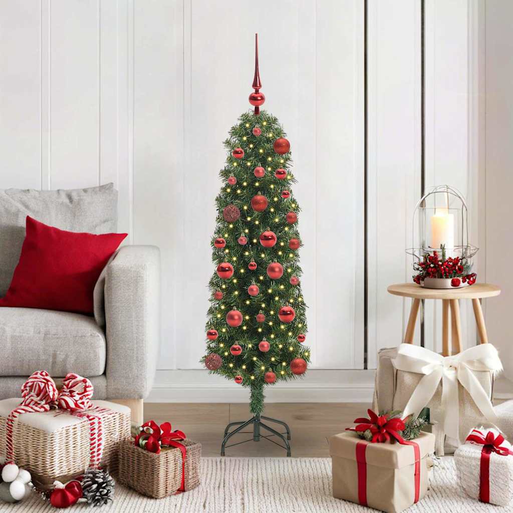 vidaXL Artificial Christmas Tree with 150 LEDs with Stand Green 120 cm 1