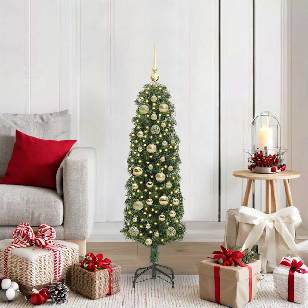 vidaXL Artificial Christmas Tree with 150 LEDs with Stand Green 120 cm 1