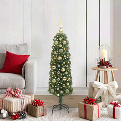vidaXL Artificial Christmas Tree with 150 LEDs with Stand Green 120 cm 1