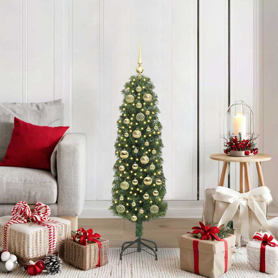 vidaXL Artificial Christmas Tree with 150 LEDs with Stand Green 120 cm 1