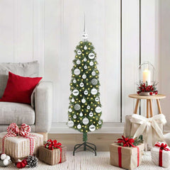 vidaXL Artificial Christmas Tree with 150 LEDs with Stand Green 120 cm 1