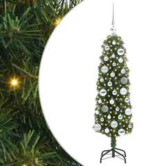 vidaXL Artificial Christmas Tree with 150 LEDs with Stand Green 120 cm 2