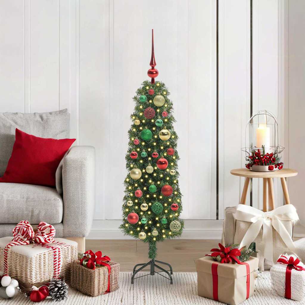 vidaXL Artificial Christmas Tree with 150 LEDs with Stand Green 120 cm 1