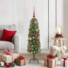 vidaXL Artificial Christmas Tree with 150 LEDs with Stand Green 120 cm 1