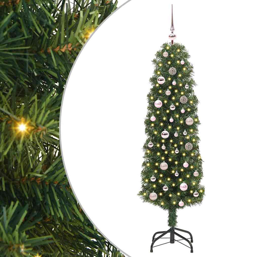 vidaXL Artificial Christmas Tree with 150 LEDs with Stand Green 150 cm 1