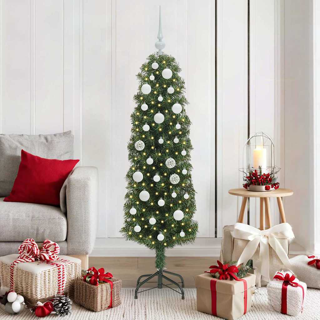 vidaXL Artificial Christmas Tree with 150 LEDs with Stand Green 150 cm 1