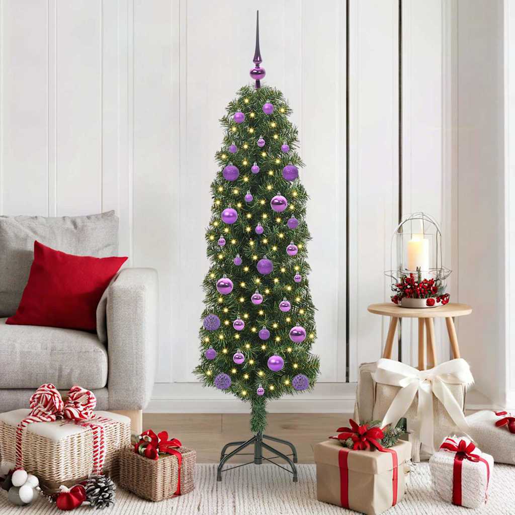 vidaXL Artificial Christmas Tree with 150 LEDs with Stand Green 150 cm 1