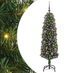 vidaXL Artificial Christmas Tree with 150 LEDs with Stand Green 150 cm 2