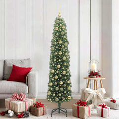 Artificial Christmas Tree Green 180 cm with 300 LEDs & 120 gold balls