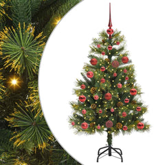 vidaXL Artificial Hinged Christmas Tree with Cones Green 120 cm 2