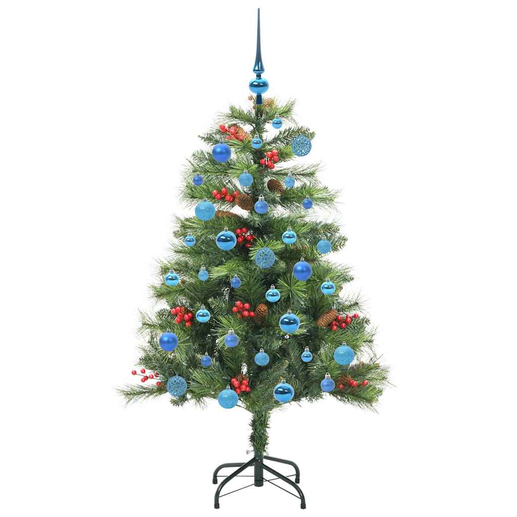 vidaXL Artificial Christmas Tree 150 LEDs Warm White PVC and Metal 4