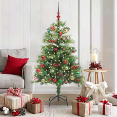 vidaXL Artificial Christmas Tree 150 LEDs Warm White PVC and Metal 150 cm