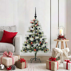 vidaXL Artificial Christmas Tree Green and white 120 cm 1