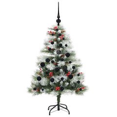 vidaXL Artificial Christmas Tree Green and white 120 cm 4