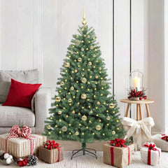 vidaXL Artificial Hinged Christmas Tree PVC and Metal Green 150 cm