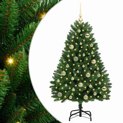vidaXL Artificial Christmas Tree 120 cm 150 LEDs Warm White Green 2
