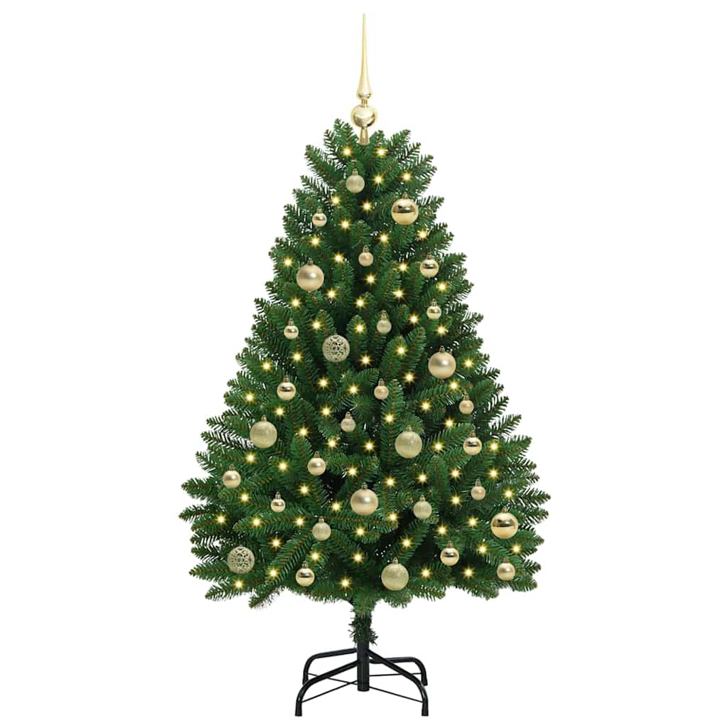 vidaXL Artificial Christmas Tree 120 cm 150 LEDs Warm White Green 3