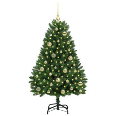 vidaXL Artificial Christmas Tree 120 cm 150 LEDs Warm White Green 3