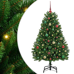 vidaXL Artificial Christmas Tree 150 cm 150 LEDs Warm White Green 2