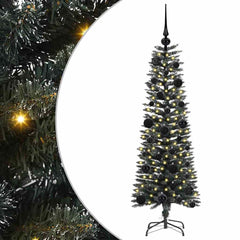 vidaXL Artificial Christmas Tree with 150 LEDs with Stand Green 120 cm 2