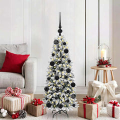 vidaXL Artificial Christmas Tree White Green and White 120 cm