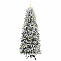 vidaXL Artificial Christmas Tree White 210 cm 4