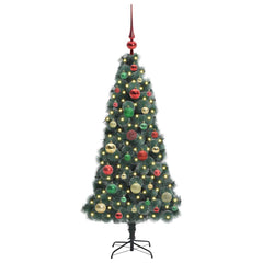 vidaXL Artificial Pre-lit Christmas Tree with Ball Set Green 120 cm 3