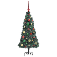 vidaXL Artificial Pre-lit Christmas Tree with Ball Set Green 120 cm 6