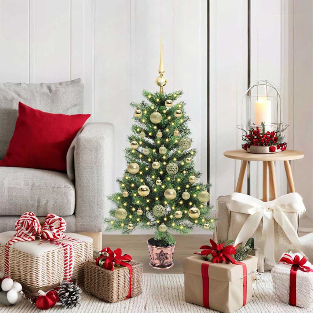vidaXL Christmas Tree with 150 LEDs with Stand Green 90 cm PE 1